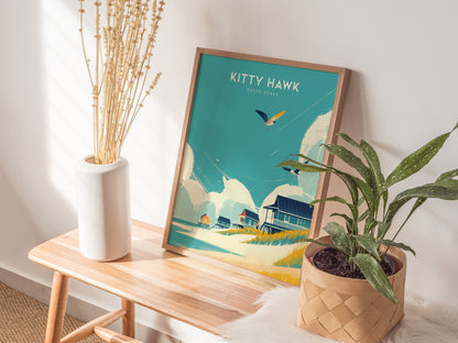 Kitty Hawk Poster | Outer Banks North Carolina Coastal Wall Art