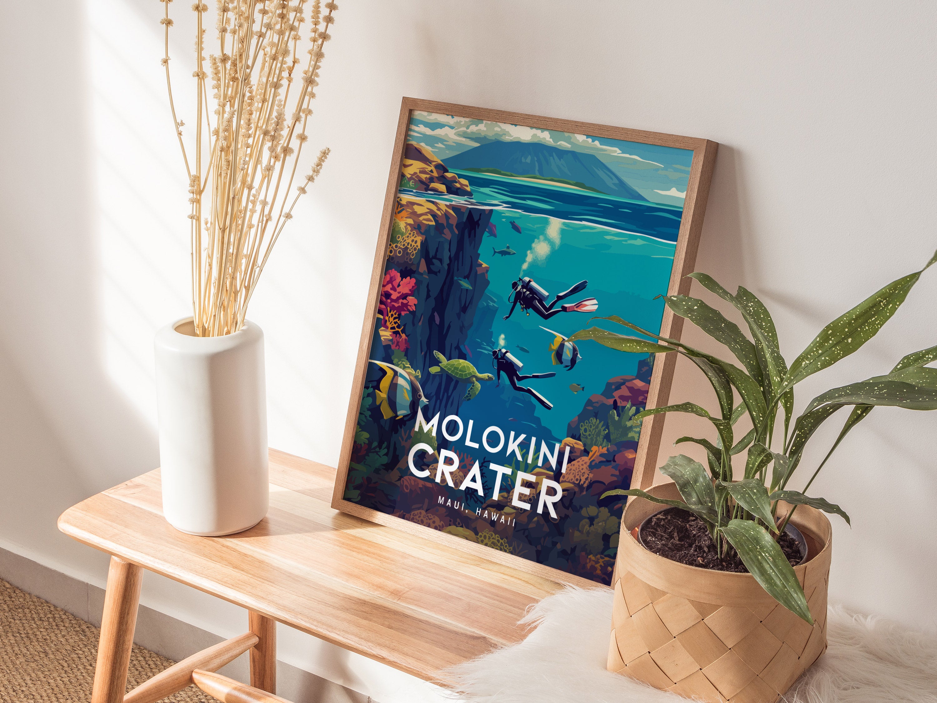 Molokini Crater Poster | Maui Hawaii Wall Art | Swell Scenes