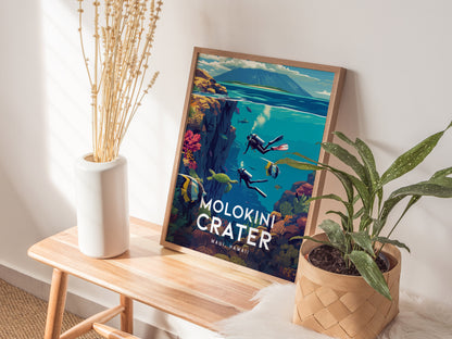Molokini Crater Poster | Maui Hawaii Wall Art