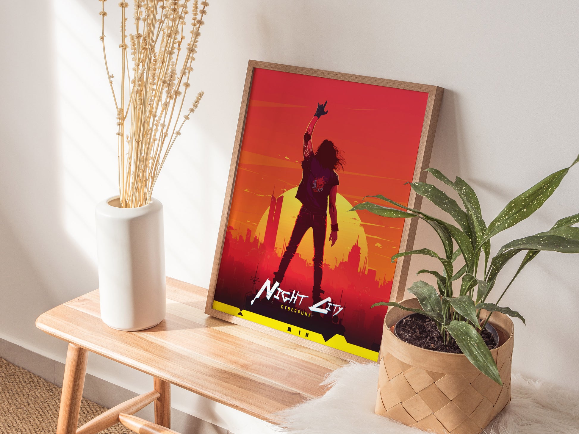 Night City Cyberpunk Poster | Johnny Silverhand Wall Art