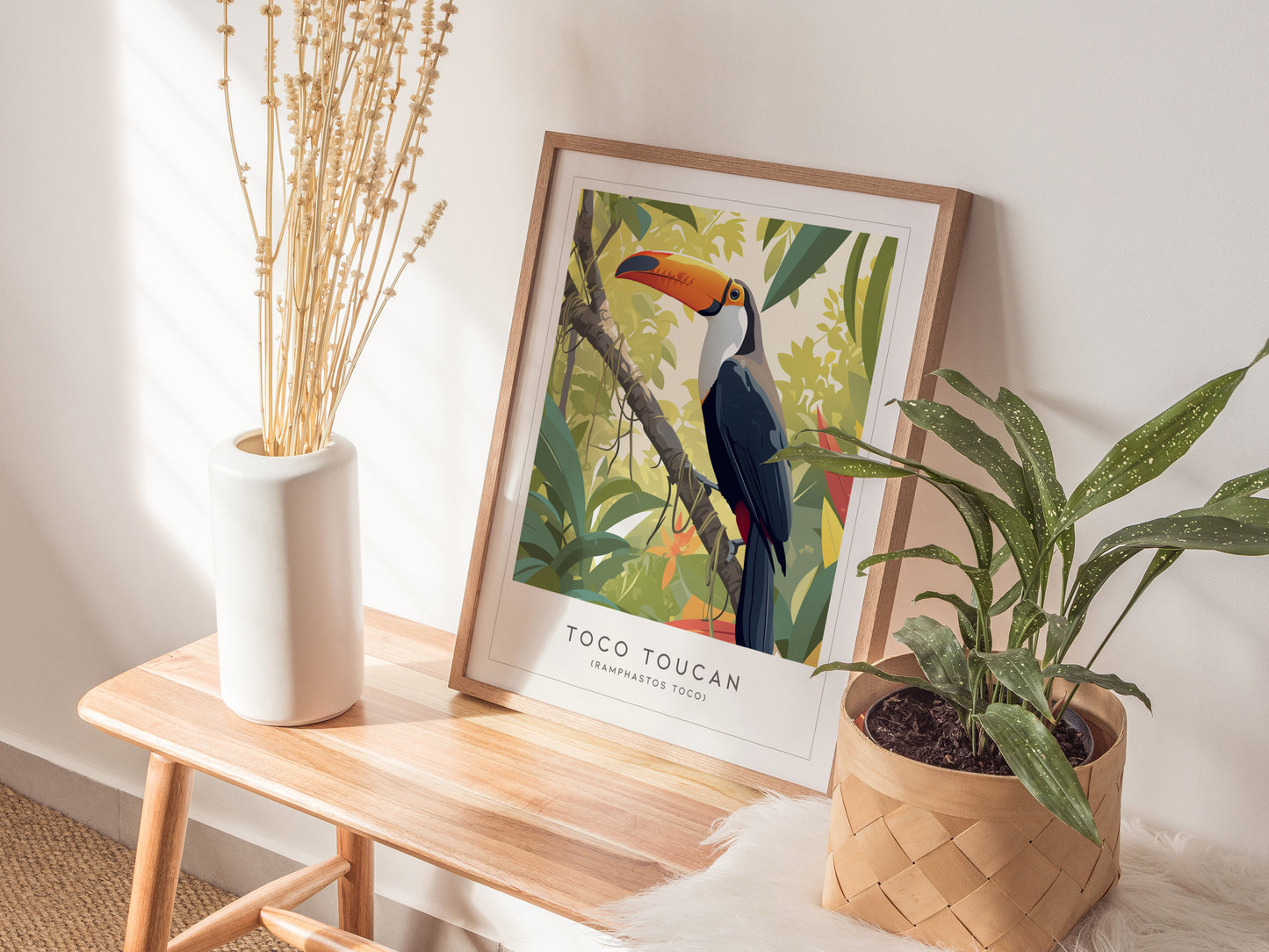 Toco Toucan Poster | Tropical Bird Art | Rainforest Nature Wall Print