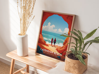 Cavendish Beach Poster | Prince Edward Island Canada Coastal Wall Art | Framed or Unframed