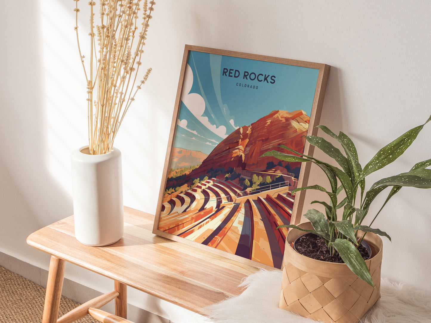 Red Rocks Amphitheatre Poster | Modern Colorado Concert Wall Art
