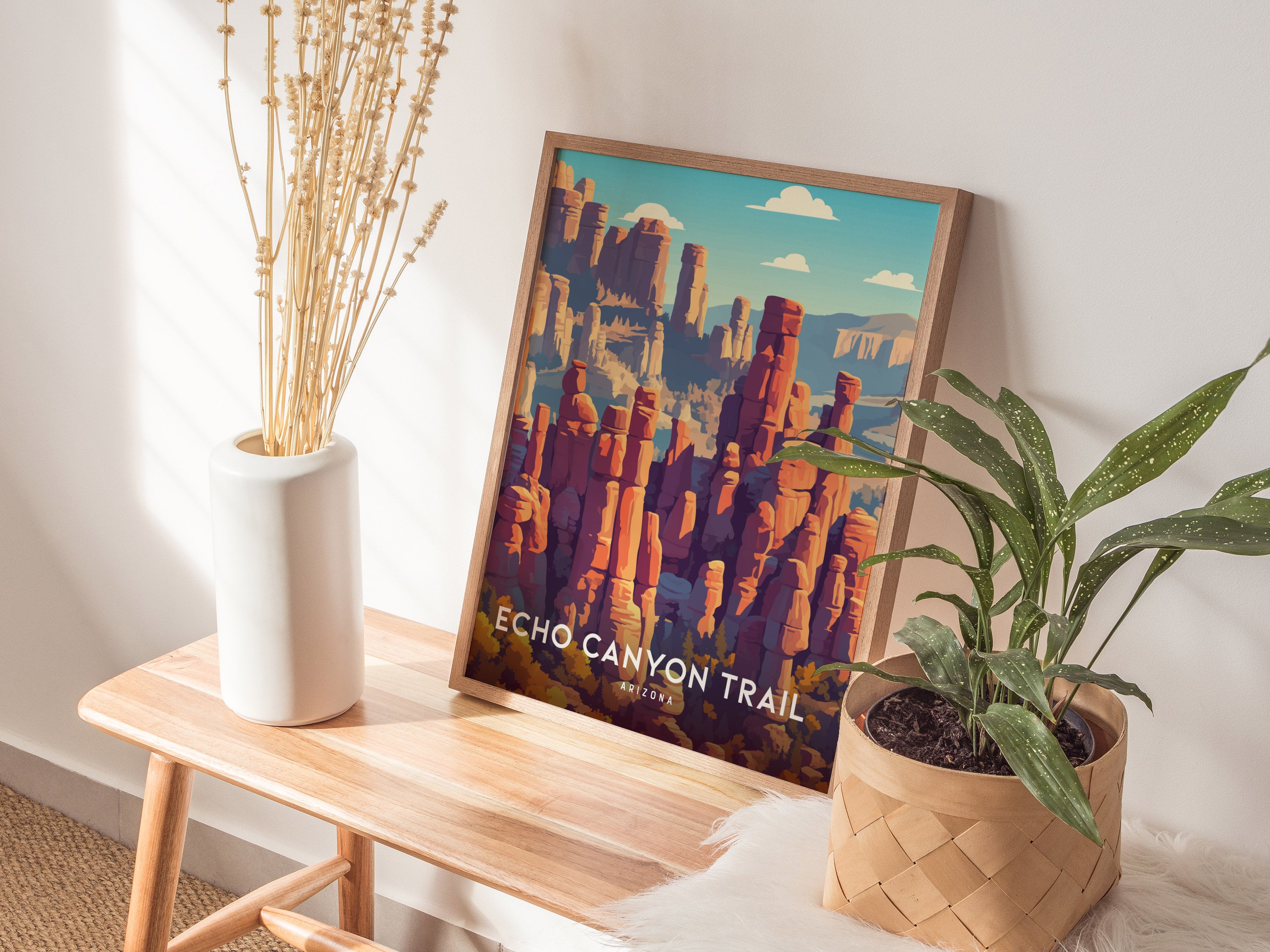 Echo Canyon Trail Wall Art | Arizona Desert Framed Travel Print
