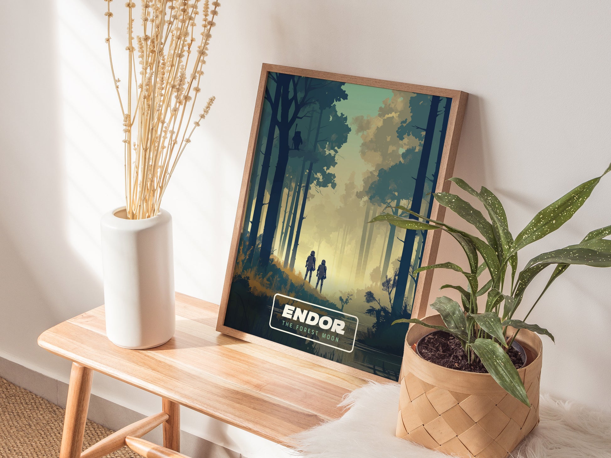Star Wars Endor Poster | Retro Travel Art Forest Moon Ewok Gift