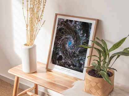 PHANTOM GALAXY Landscape Poster | NASA Space Photography Wall Art — styled in a modern interior