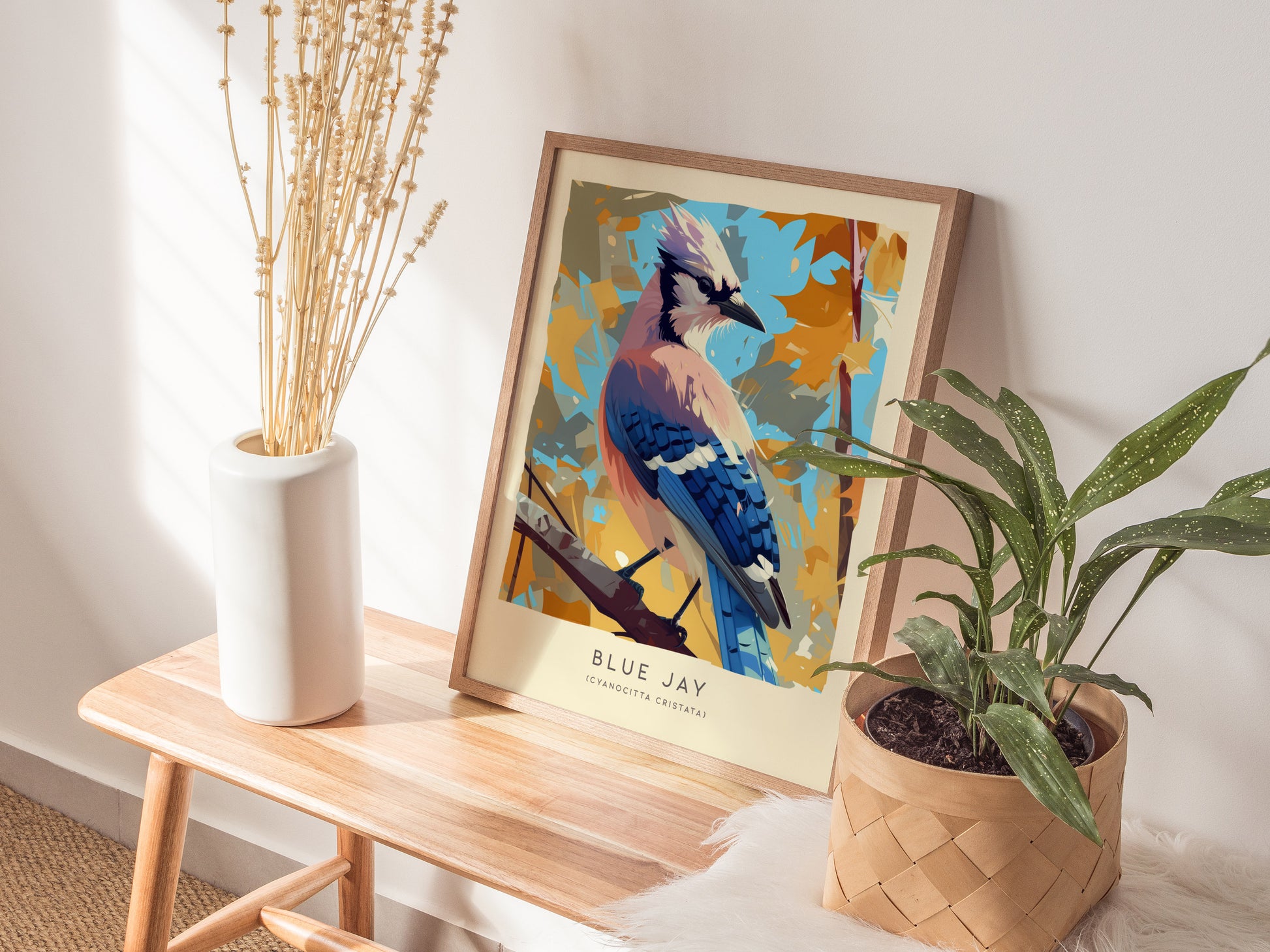 Blue Jay Audubon Print | Bird Lover Modern Wall Art | Framed or Unframed