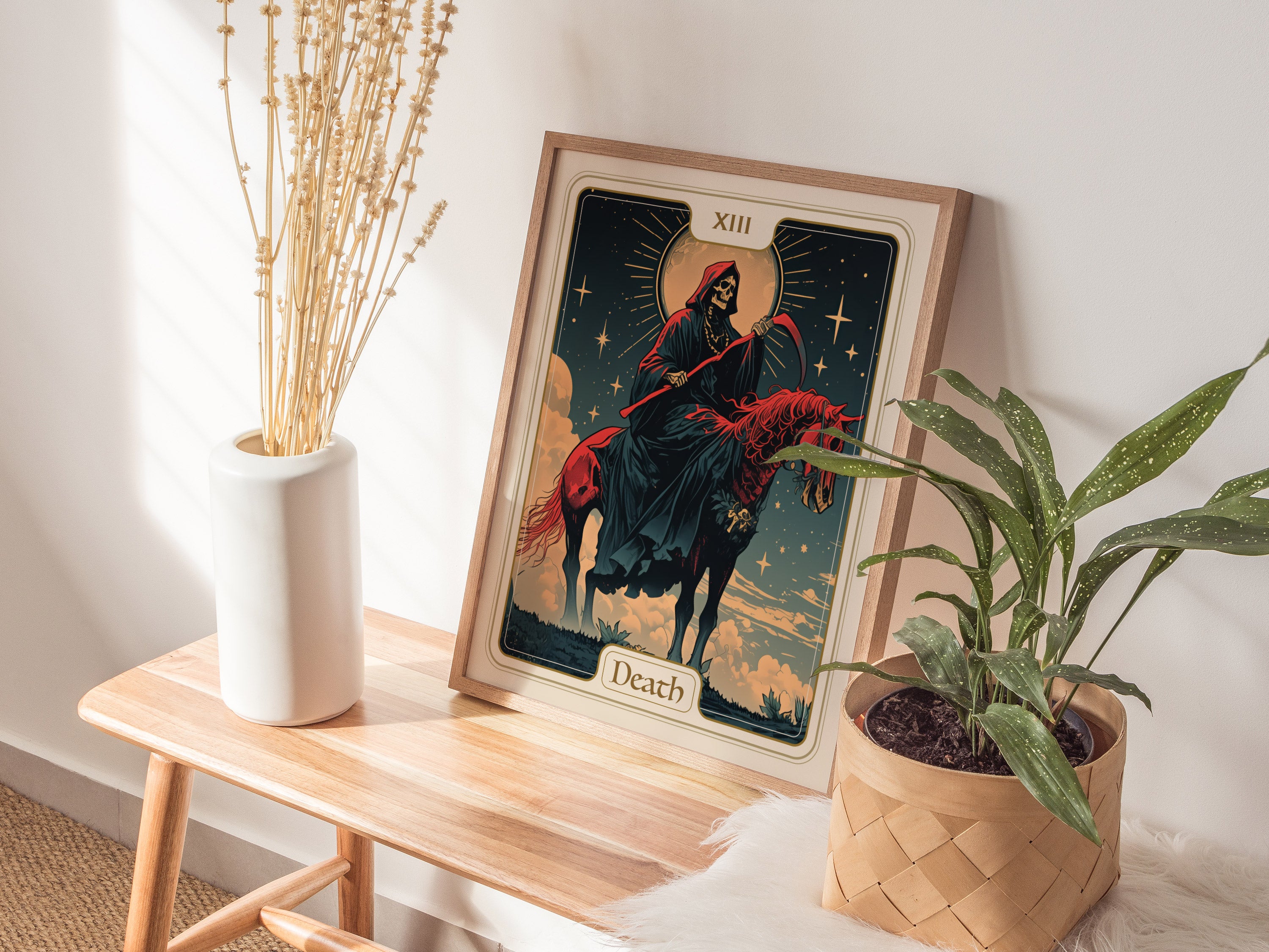 Death Major Arcana Art Nouveau Poster | Tarot Card Divination Wall