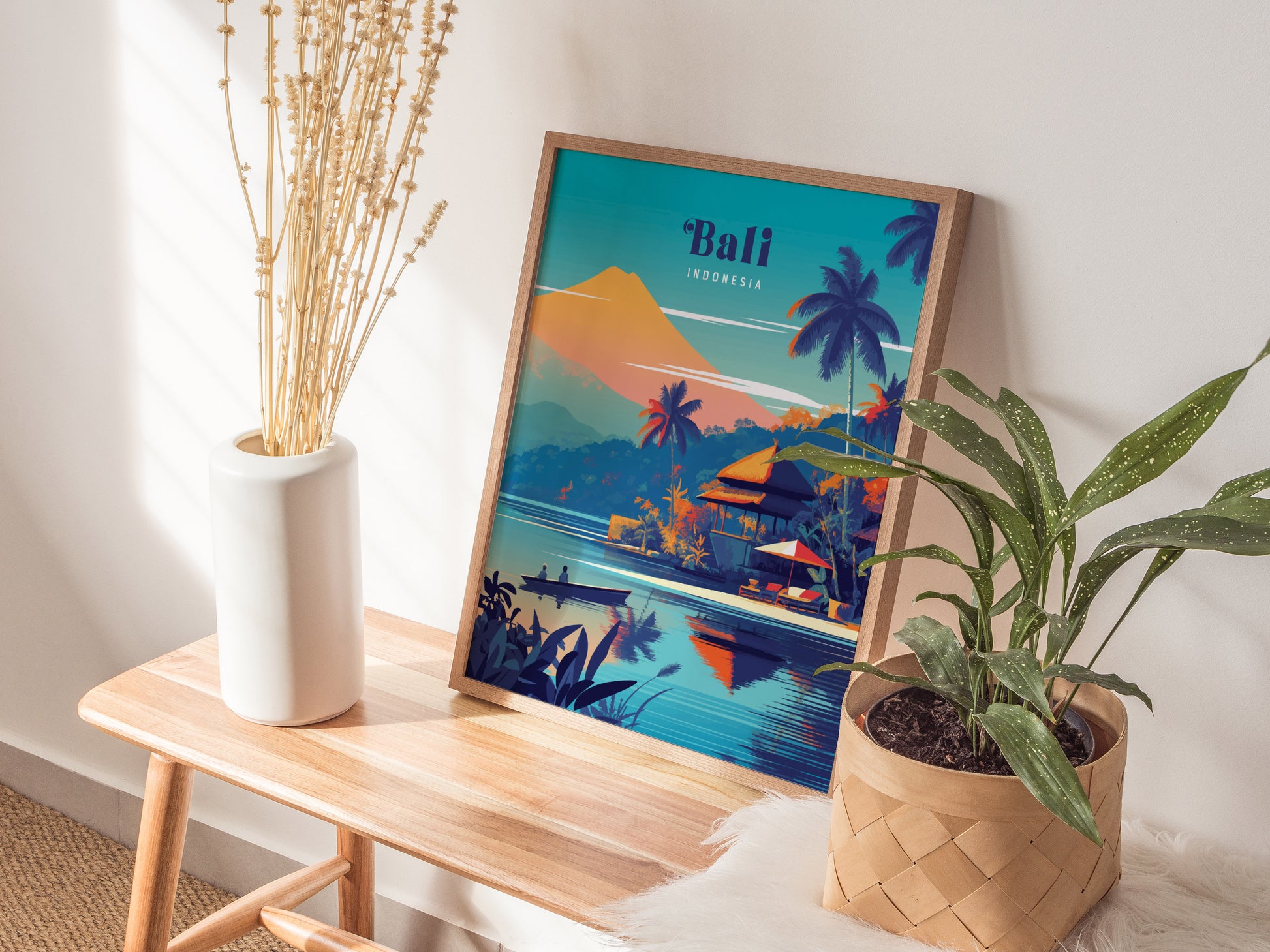 Uluwatu Poster | Bali Indonesia Surf Art | Surfer Gift