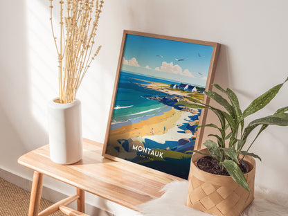 Montauk New York Poster | Long Island Coastal Wall Art