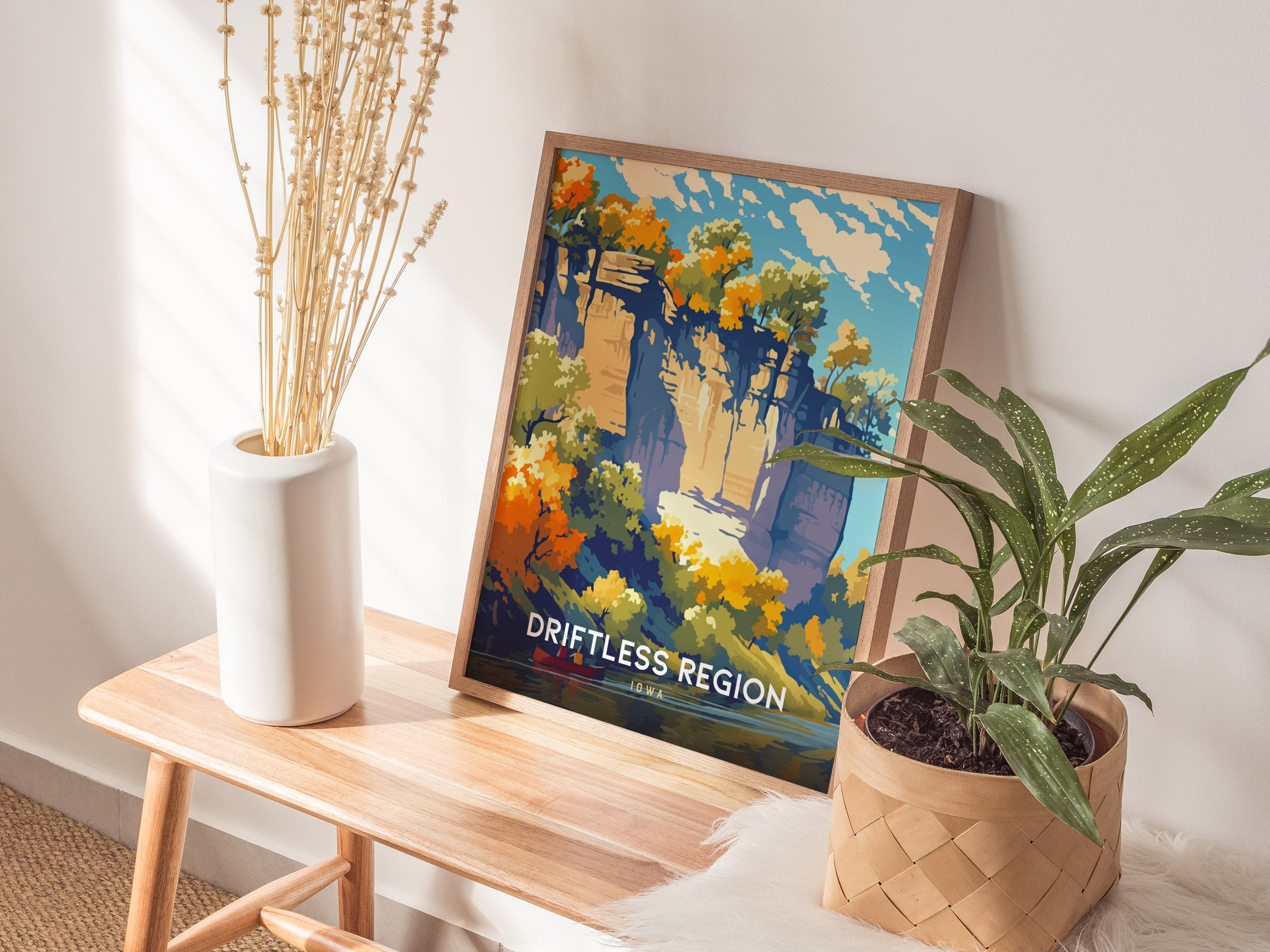 Driftless Region Iowa Poster | Fall Bluffton Landscape Wall Art