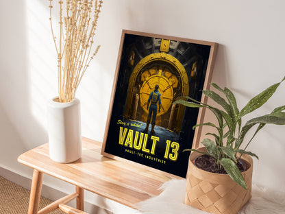 Vault 13 Poster | Fallout Gamer Wall Art | Framed or Unframed