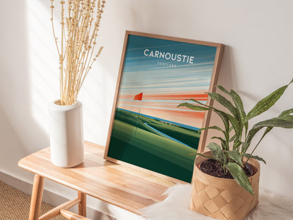 Carnoustie, Scotland Poster | Country Club Decor Golfer Gift Wall Art — styled in a modern interior