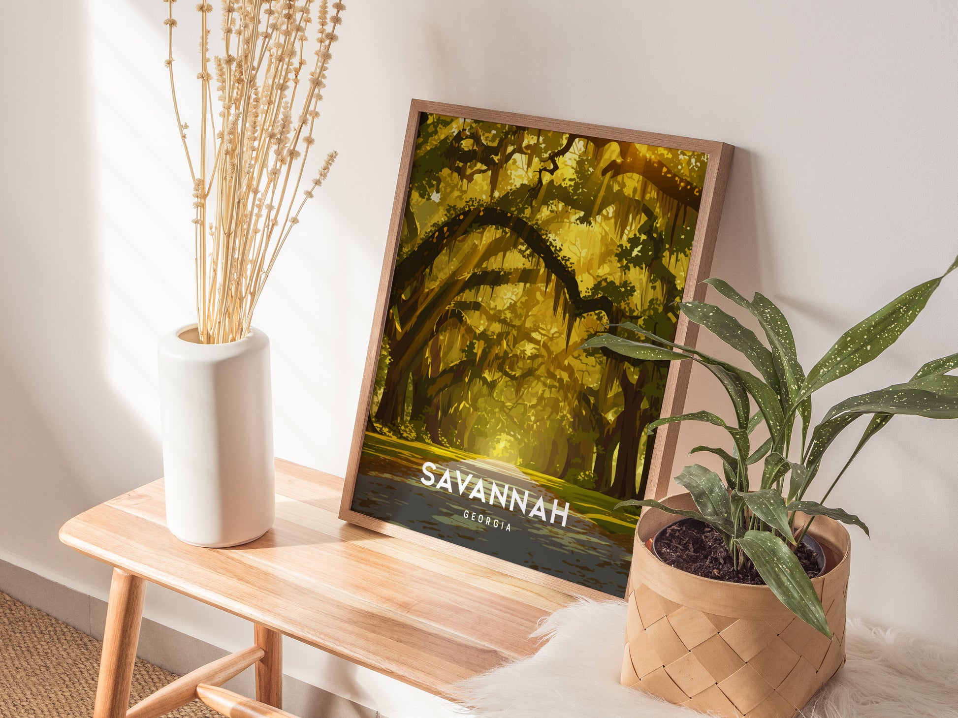 Savannah Georgia Poster | Forsyth Park Fountain Wall Art