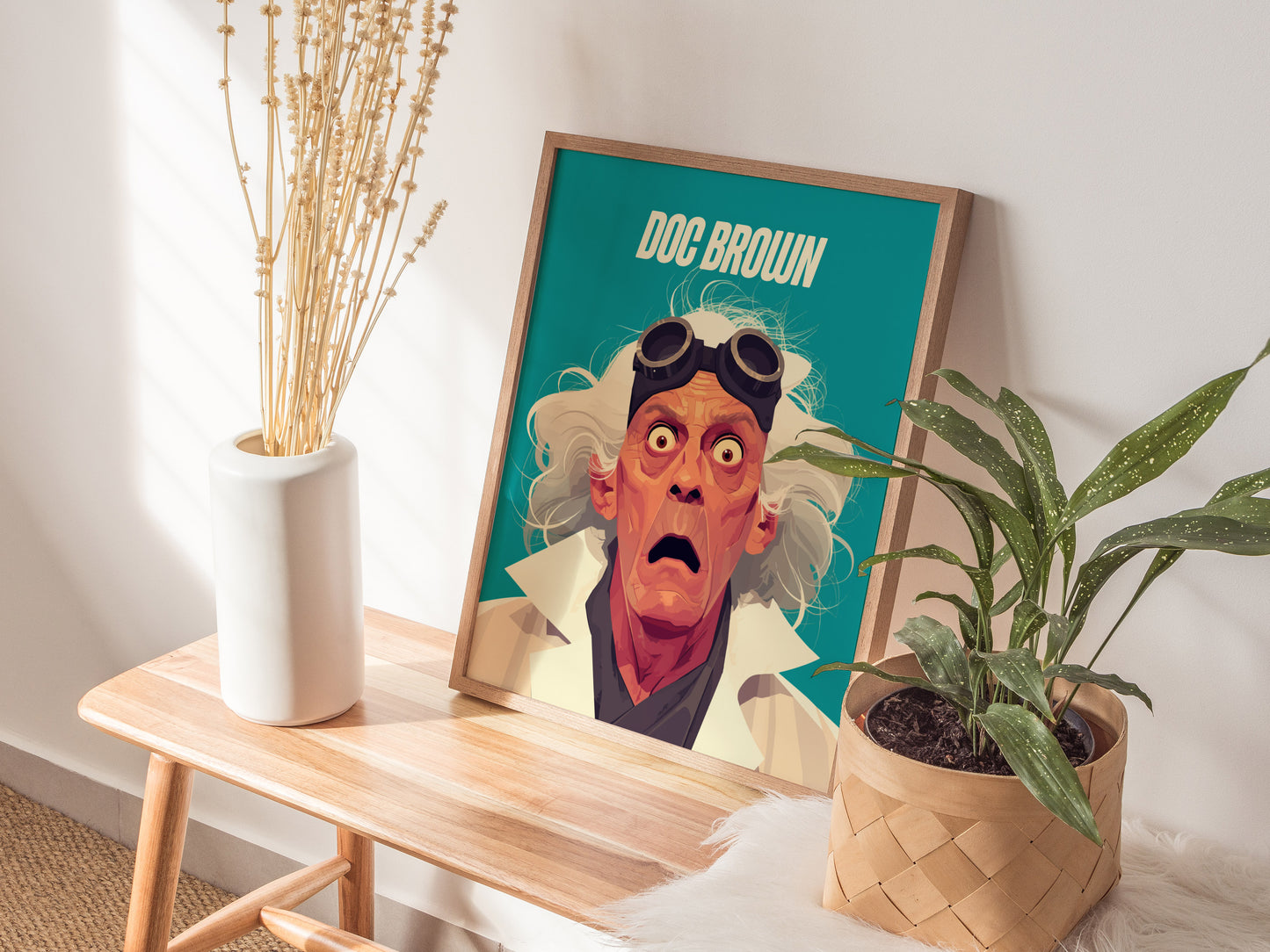 Doc Brown Poster | Back To The Future Wall Art | Framed or Unframed