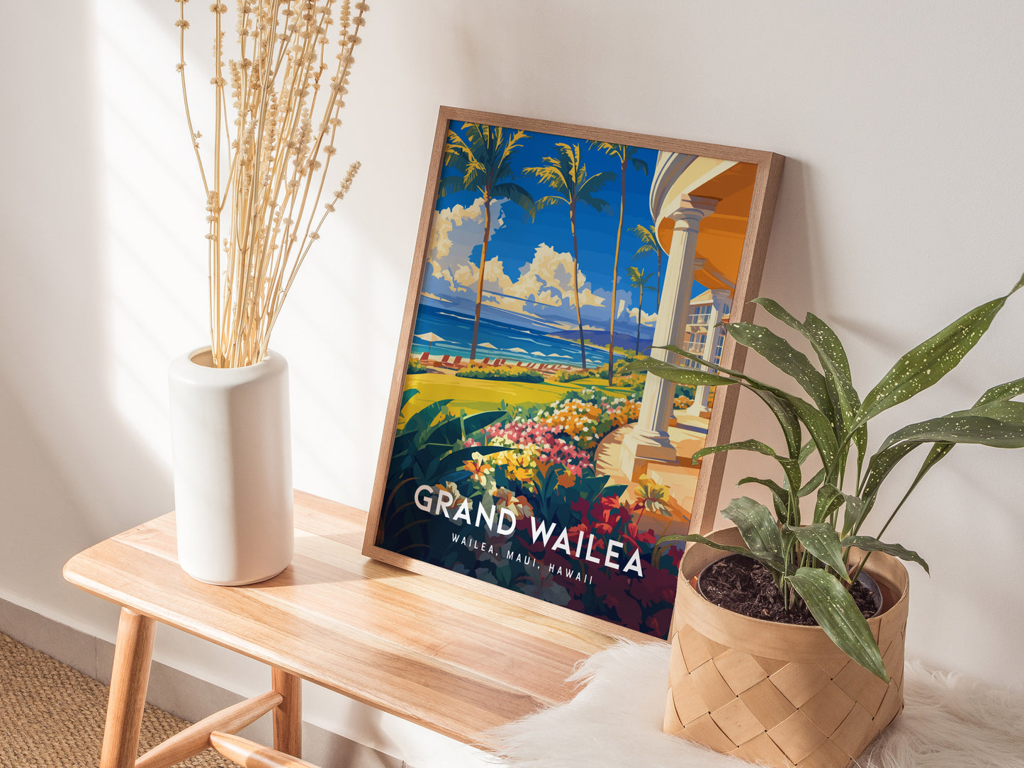 Grand Wailea Hotel Poster | Maui Hawaii Beach Island Wall Art