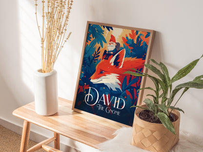 David The Gnome Poster | 80s Nostalgia Retro Cartoon Wall Art | Framed or Unframed