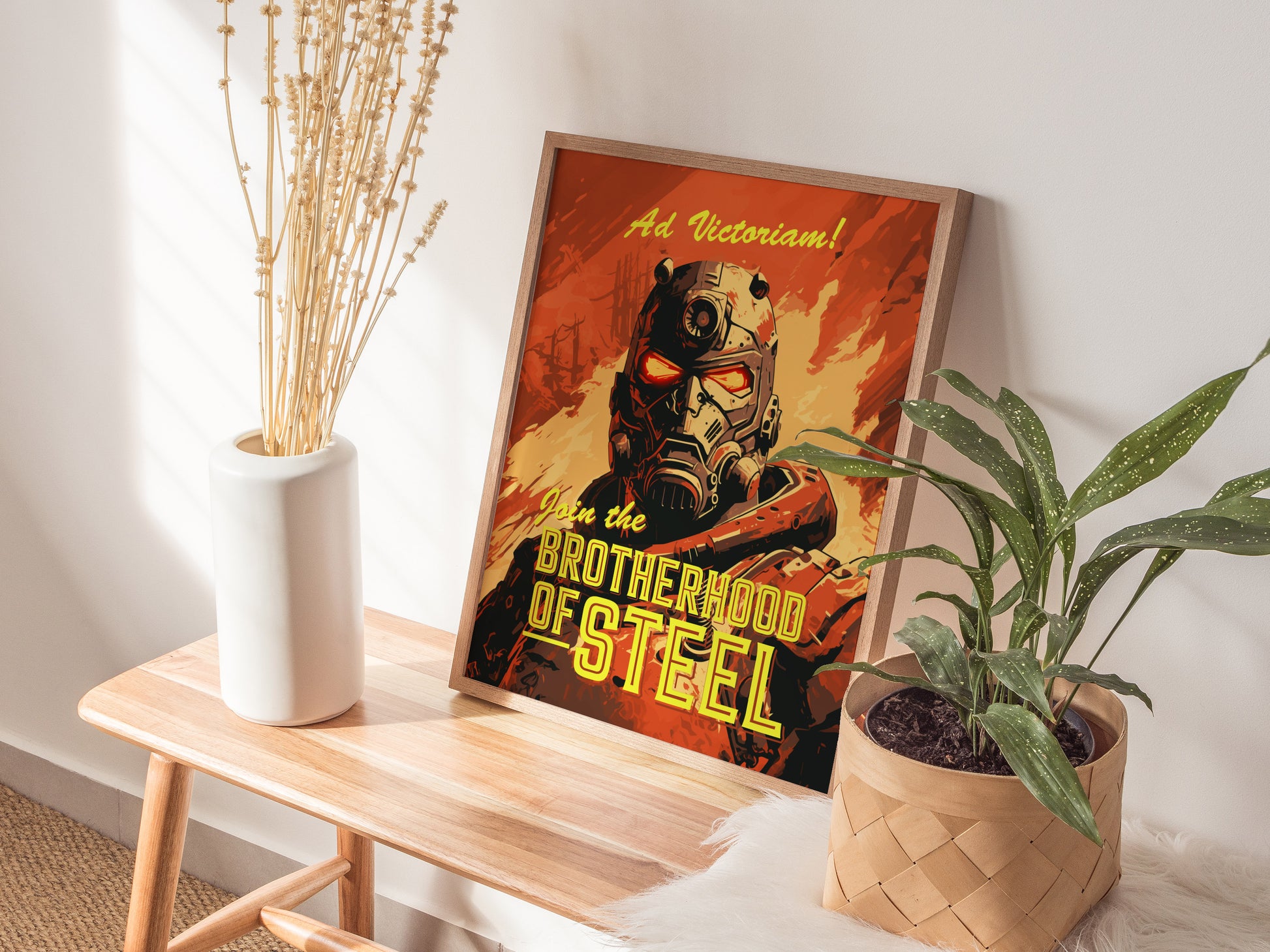 potted plants fallout 4 Brotherhood Of Steel Poster | Fallout Gamer Wall Art | Framed or Unframed