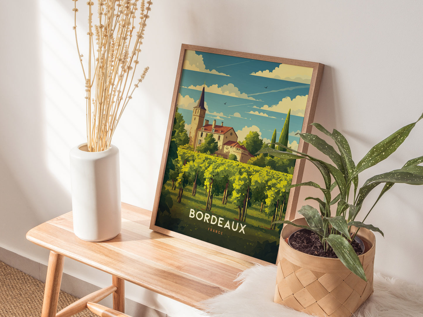 Bordeaux France Winery Travel Print | Wine Country Wall Art | Framed or Unframed