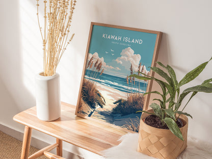 Kiawah Island Beach Poster | South Carolina Coastal Wall Art