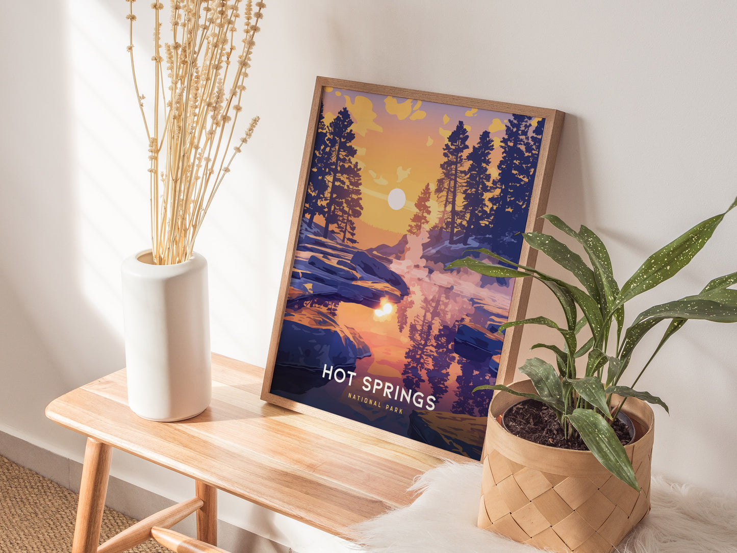 Hot Springs National Park Poster | Arkansas Bathhouse Row Wall Art