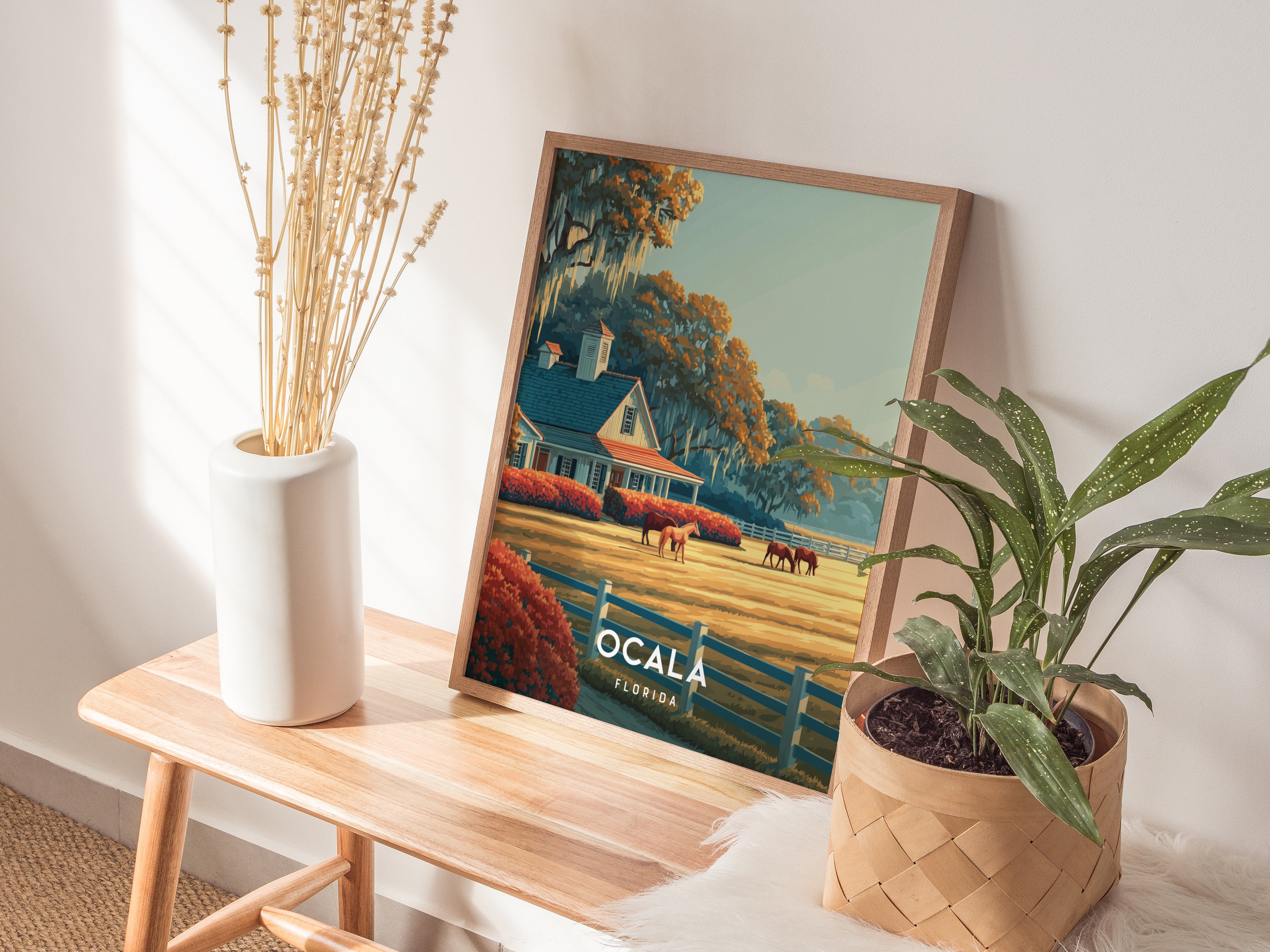 Ocala, Florida Poster | Horse Country & Rolling Hills Wall Art