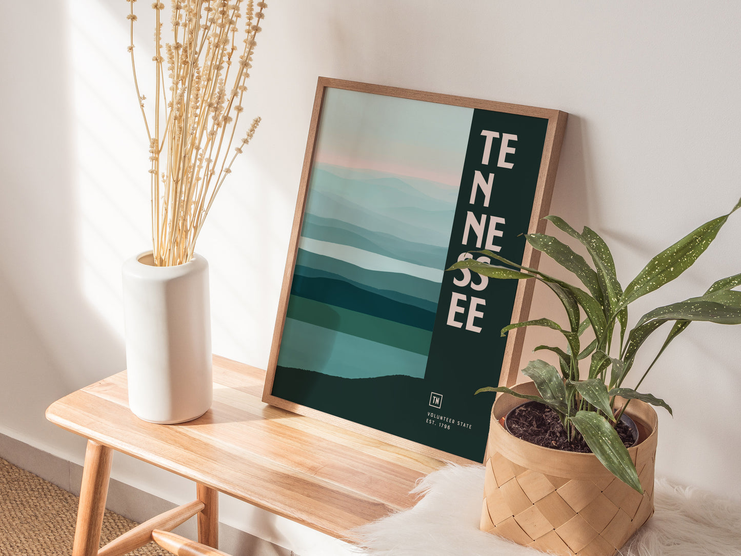 Tennessee Poster | Volunteer State Minimalist Abstract Art | TN Smokies