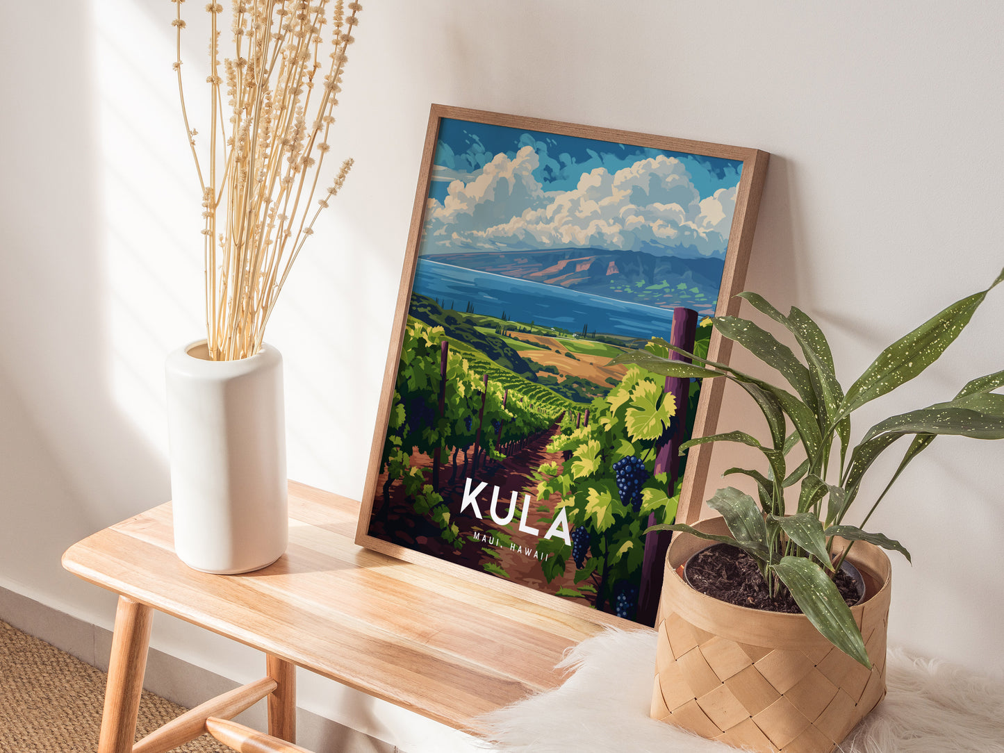 Kula Vineyard Poster | Upcountry Maui Hawaii Wall Art