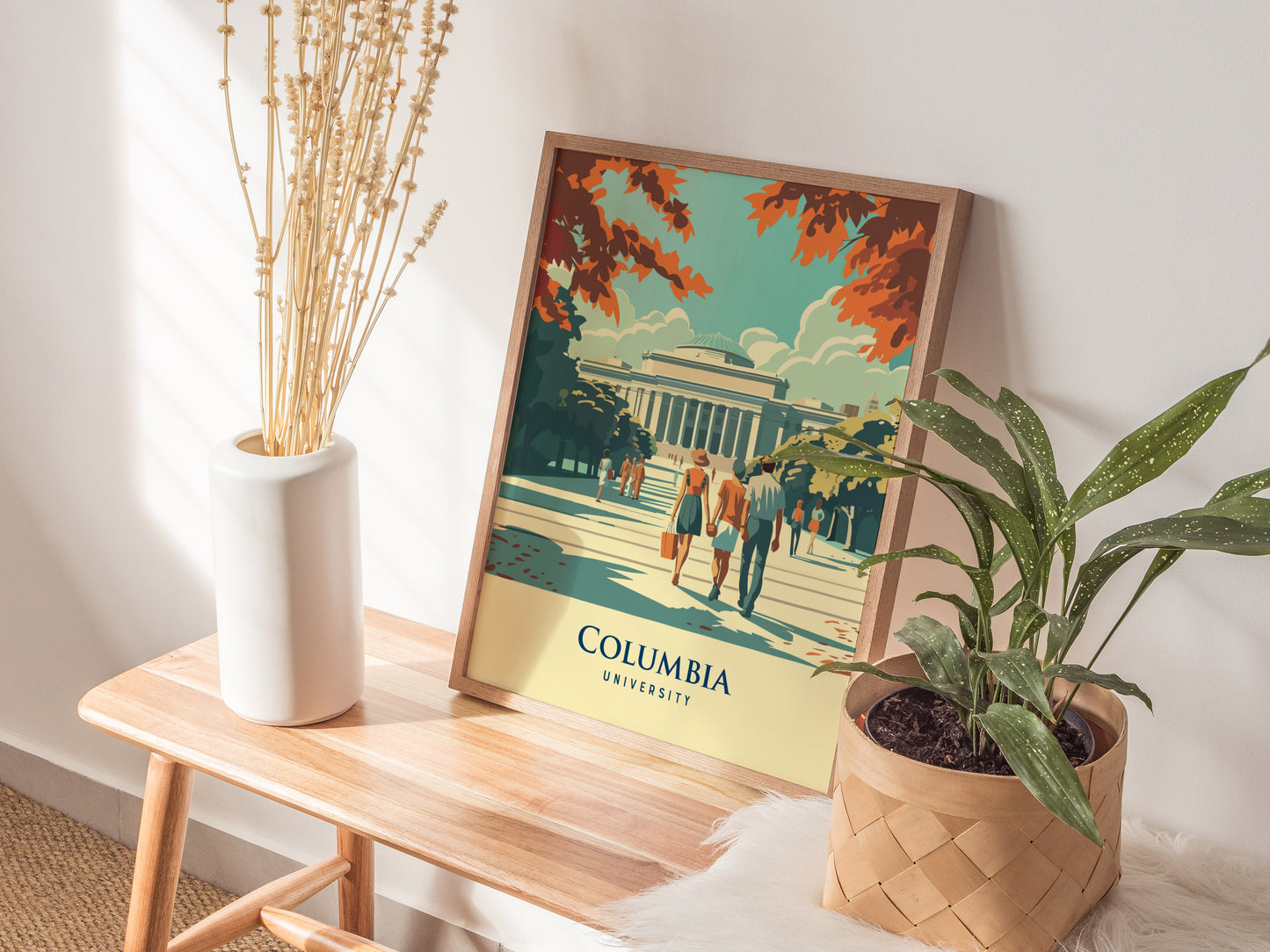 Columbia University Poster | New York City Campus Wall Art | Framed or Unframed