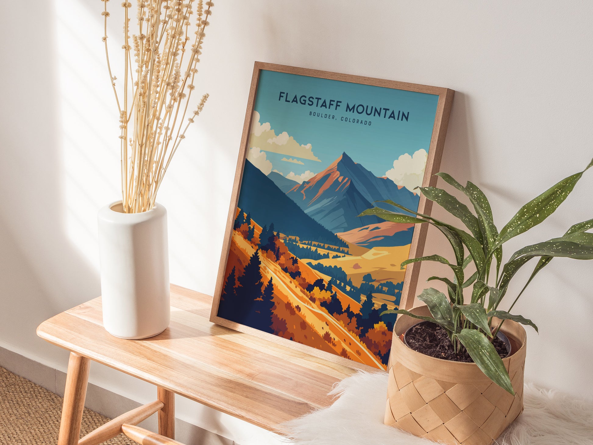 Flagstaff Mountain Poster | Boulder Colorado Wall Art | Framed or Unframed