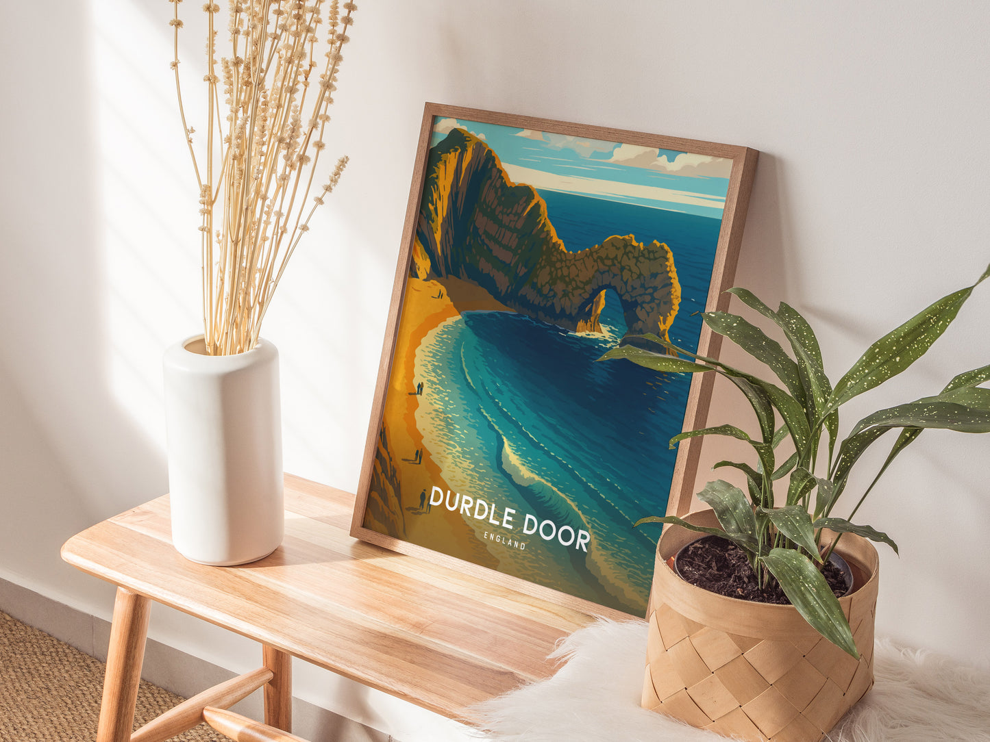 Durdle Door England Poster | Jurassic Coast Sea Arch Wall Art | Framed or Unframed