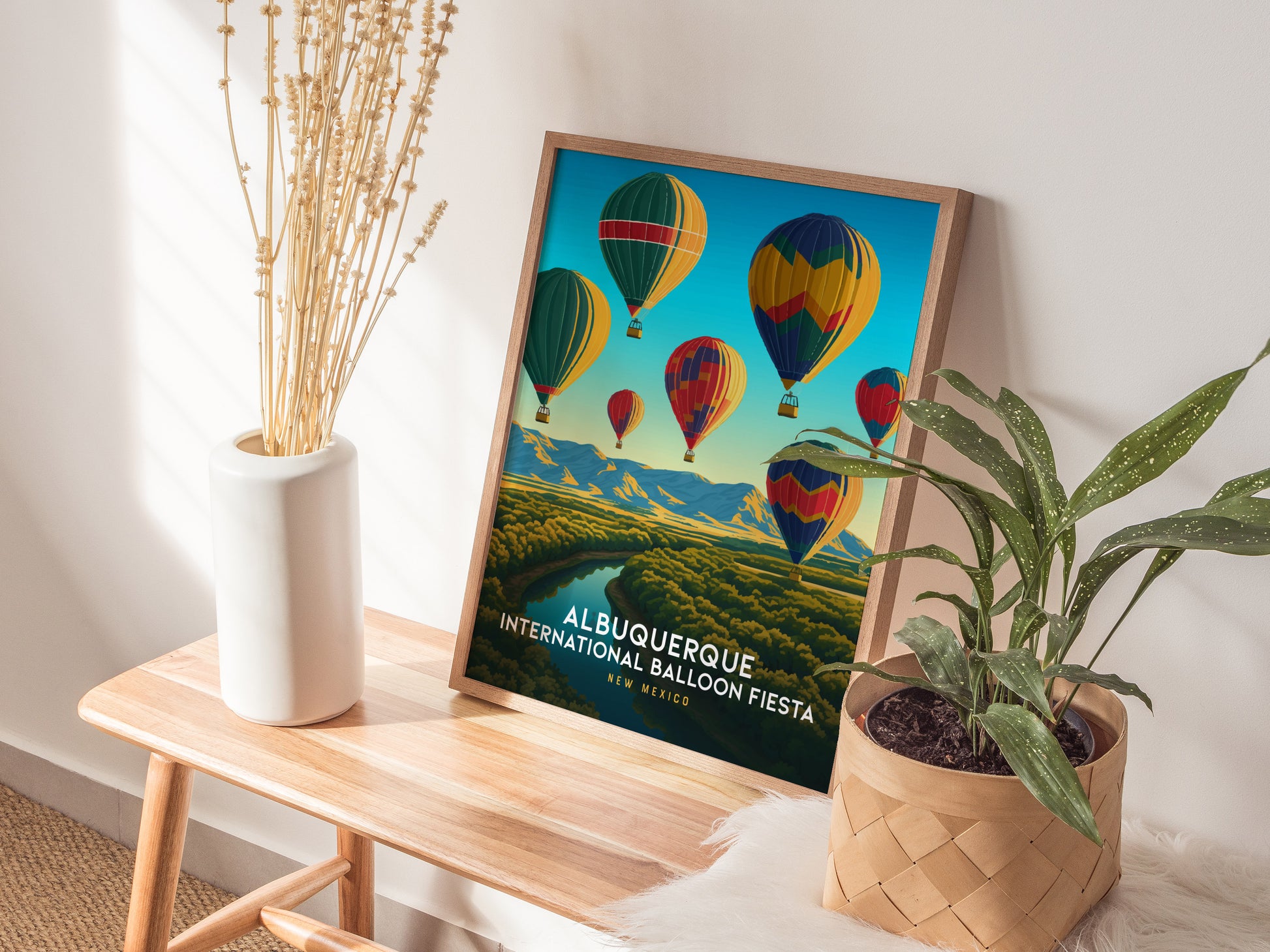 Albuquerque Balloon Fiesta Poster | New Mexico Festival Wall Art | Framed or Unframed