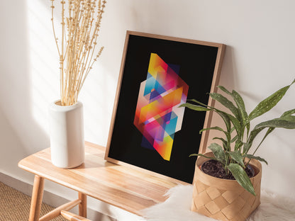 Neon Light Art Print | Ethereal Retro 80s Glow Poster