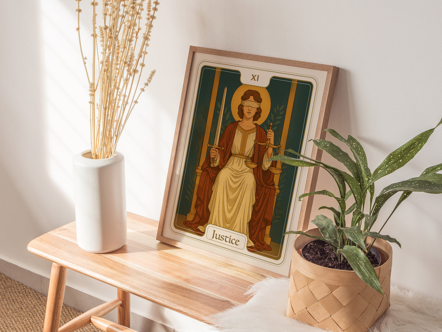 Justice Tarot Card Poster | Major Arcana Wall Art