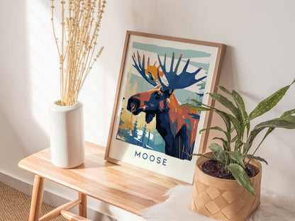 Moose Poster | North American Wildlife Wall Art