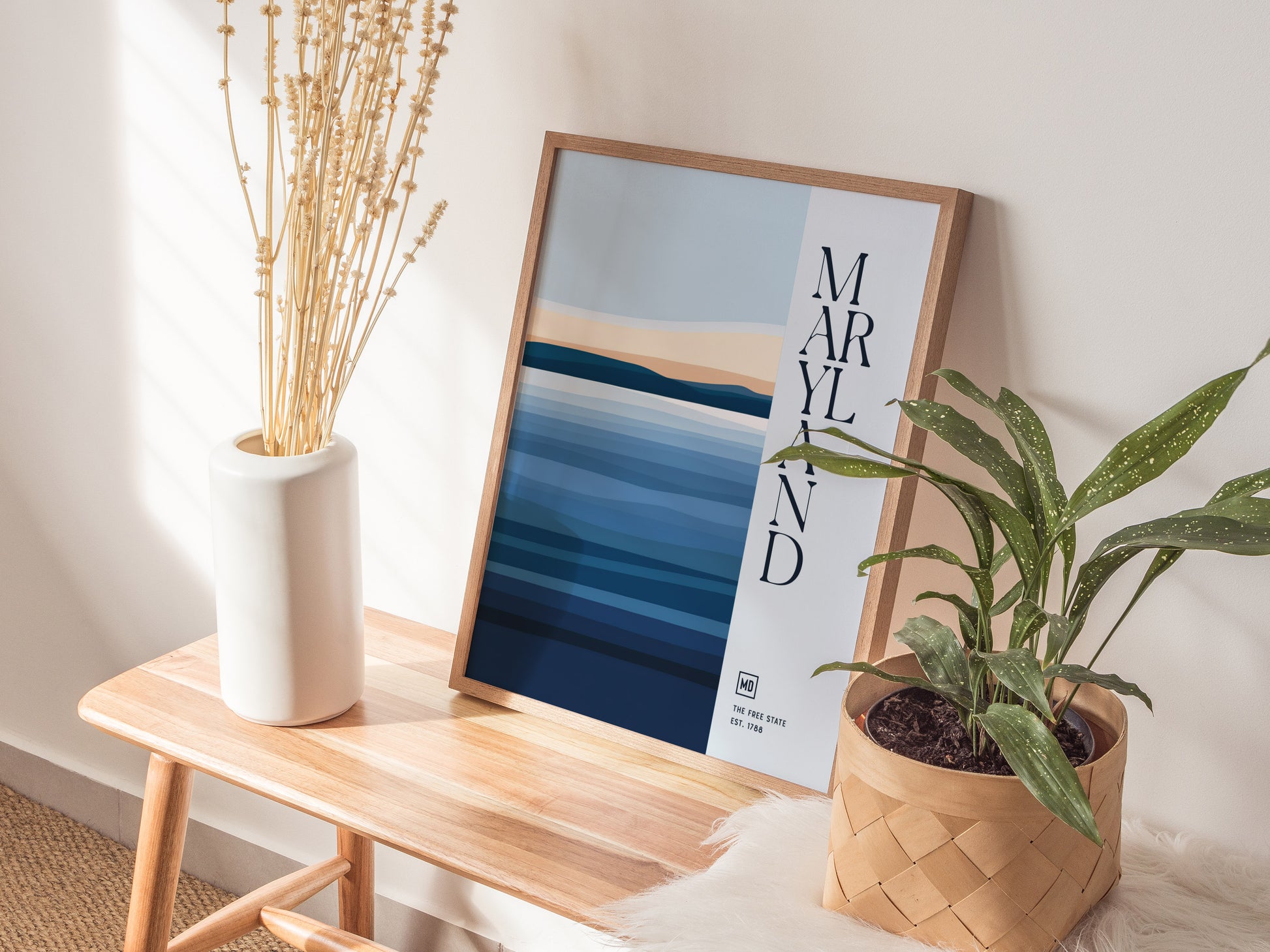 Maryland Poster | The Free State Minimalist Wall Art