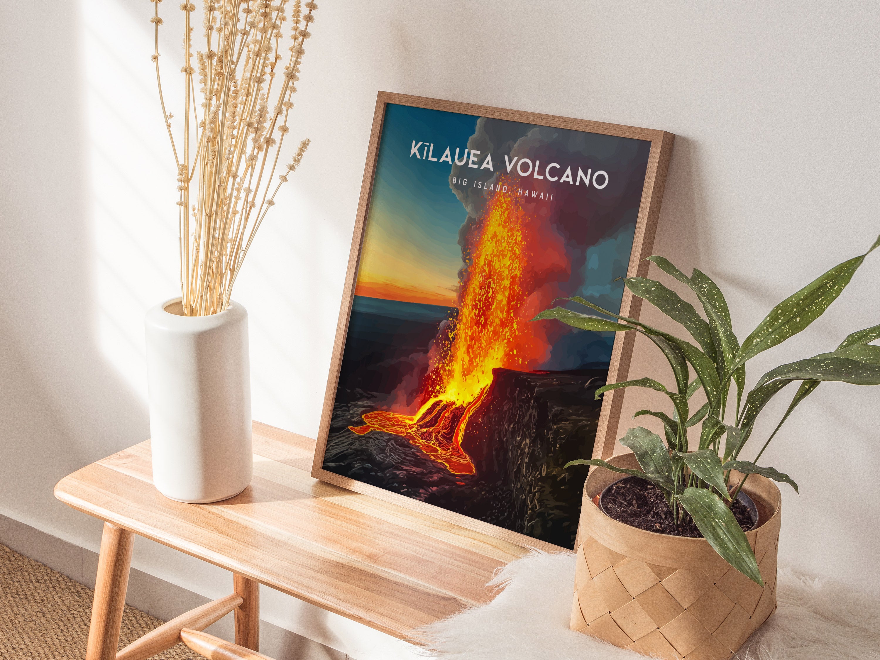 Kilauea Volcano Poster | Hawaii Volcano Wall Art | Swell Scenes
