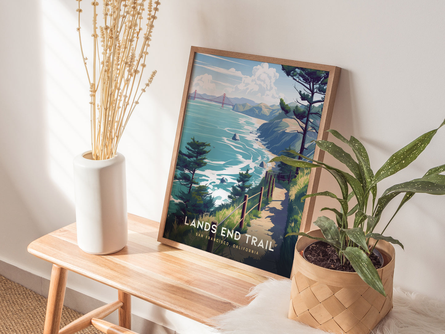 Lands End Trail Poster | San Francisco Coastal Hike Wall Art