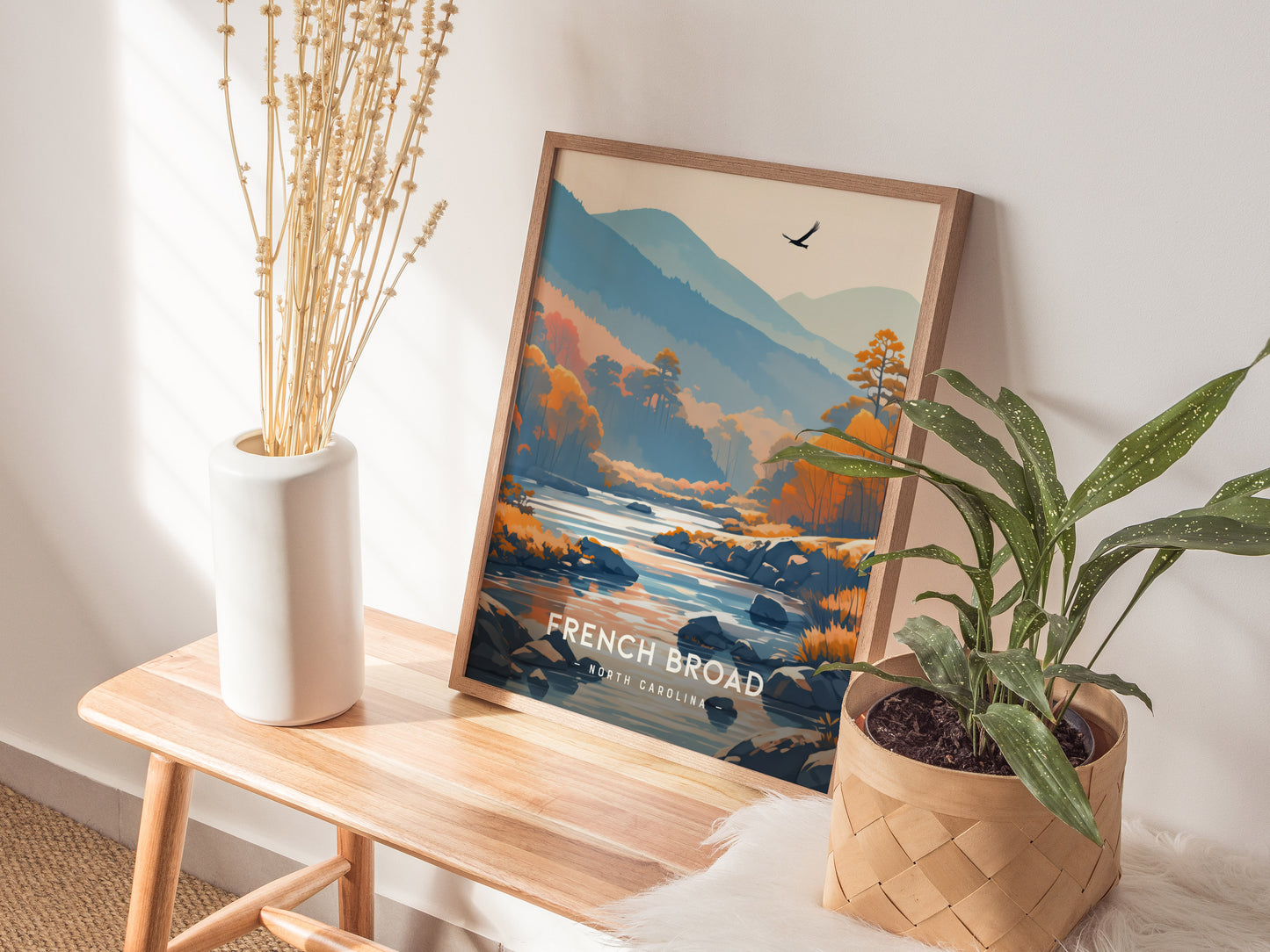 French Broad River Poster | Appalachian Nature Wall Art | Framed or Unframed