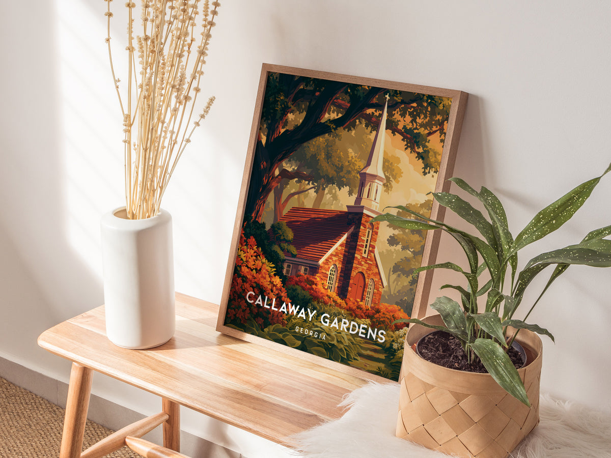 Callaway Gardens, Georgia Poster | Botanical Garden & Nature Wall Art — styled in a modern interior
