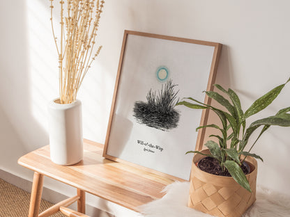 Will-o'-the-Wisp Poster | Ignis Fatuus Pen and Ink Print | Vintage Scientific Illustration Wall Art — styled in a modern inte