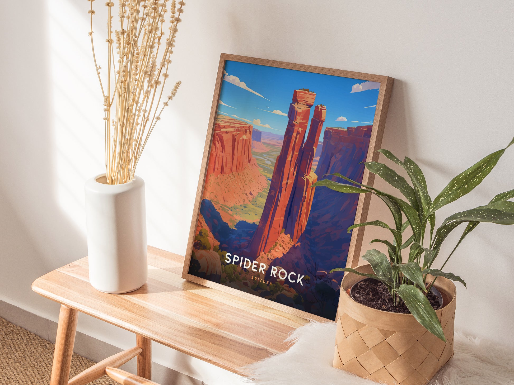 Spider Rock Poster | Arizona Canyon de Chelly Desert Art | Southwest Decor