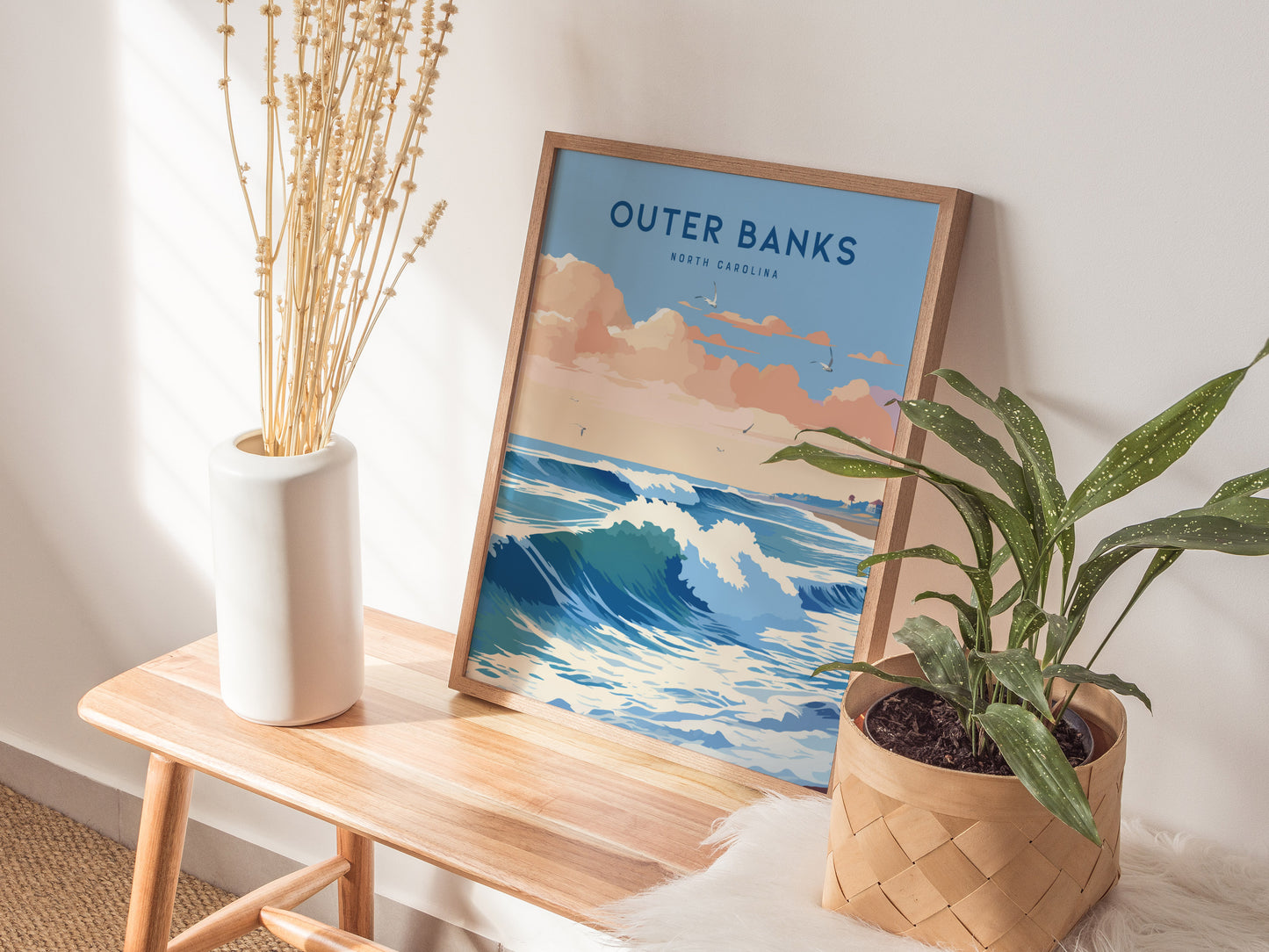 Outer Banks Surf Poster | North Carolina Beach Wall Art Print