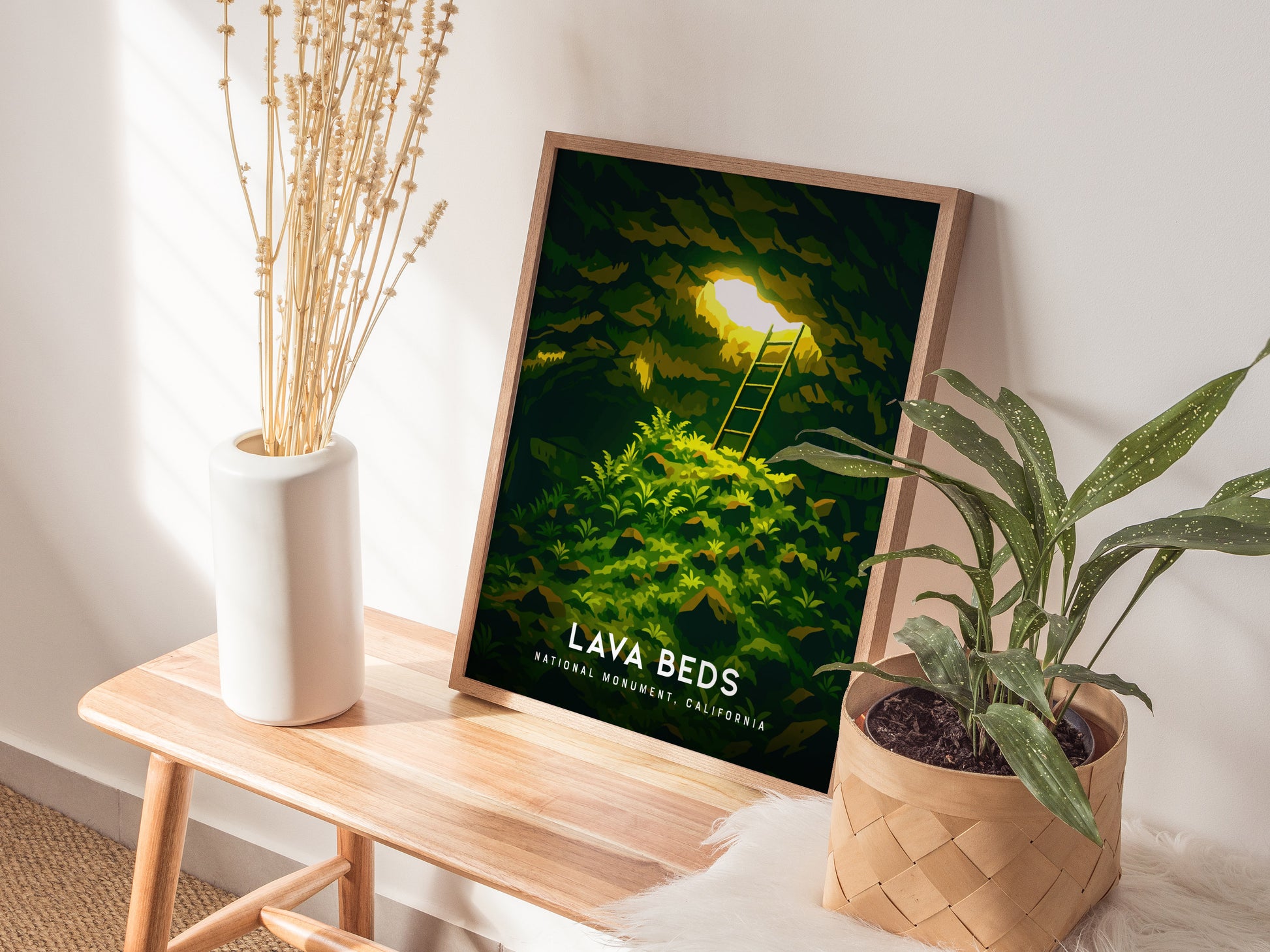 Lava Beds National Monument Poster | California Lava Tube Cave Wall Art