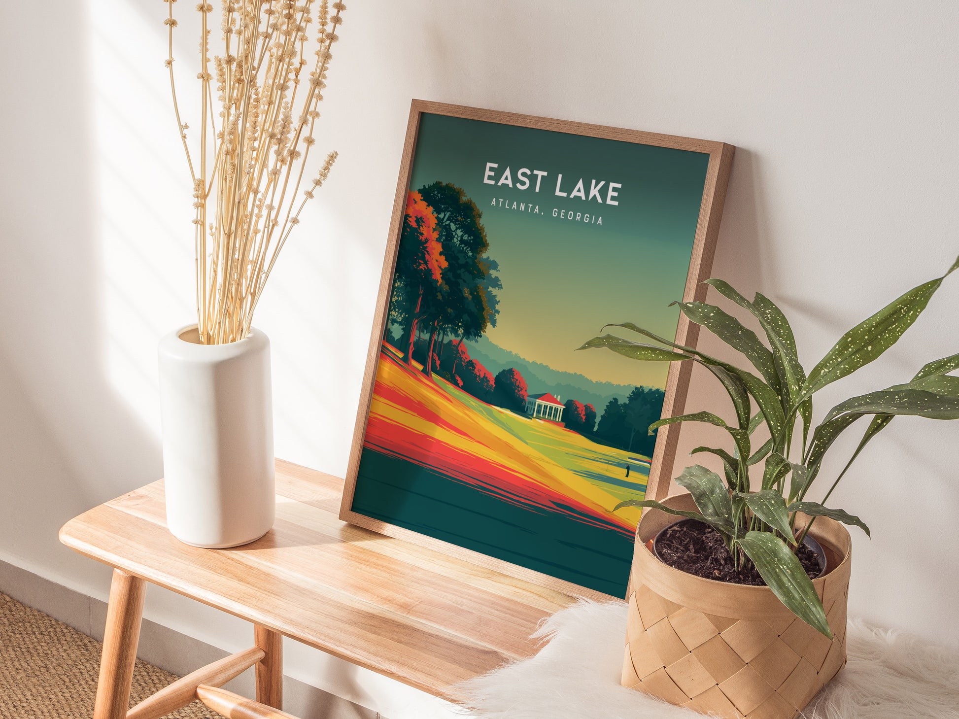 East Lake Golf Club, Atlanta, Georgia Poster | Iconic Fairways & Clubhouse Wall Art — styled in a modern interior
