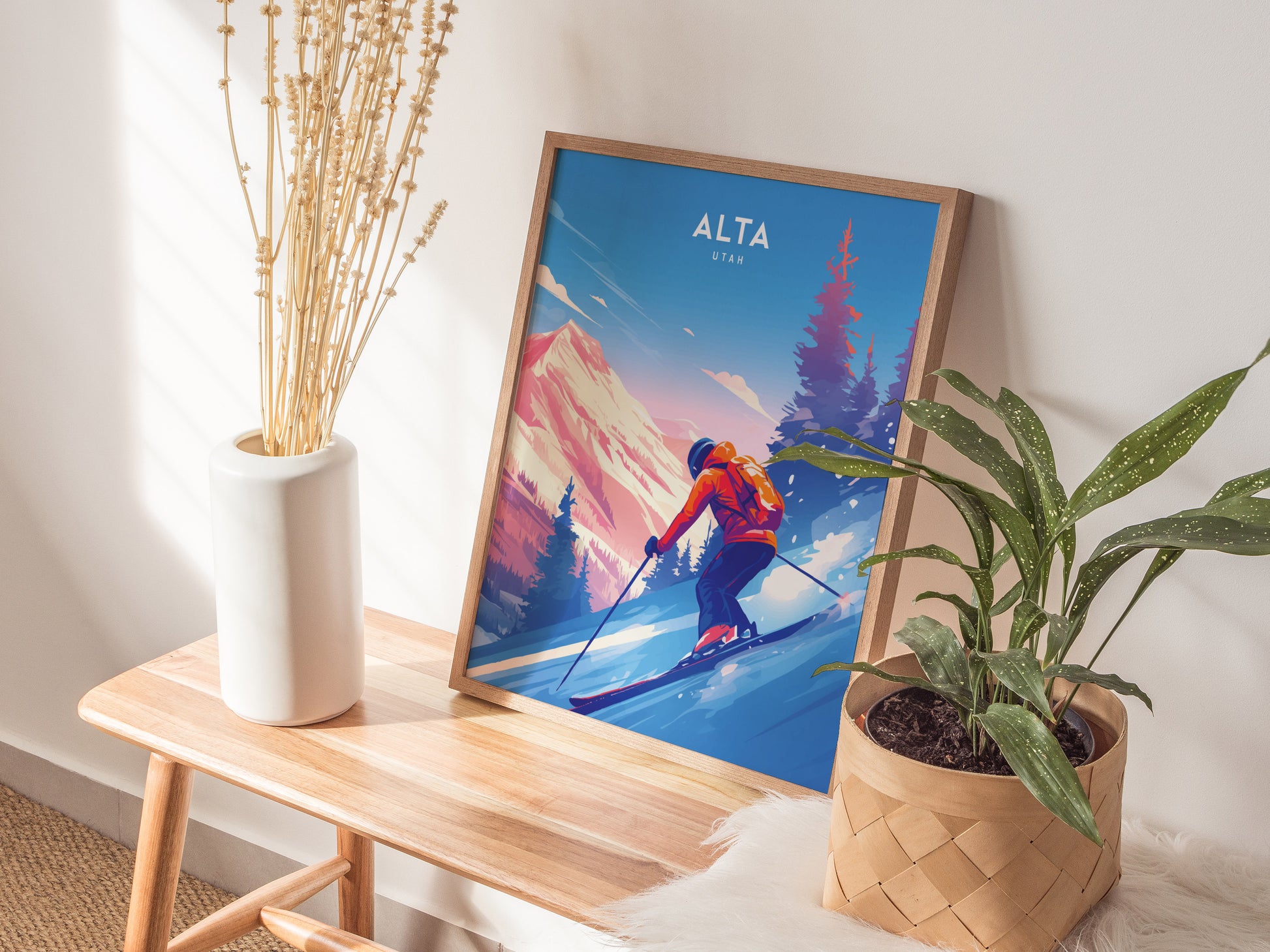 Alta Ski Area Poster | Utah Skiing Resort Wall Art | Framed or Unframed