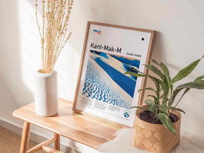 Kant-Mak-M, Telluride Poster | Alpine Ski Run Mountain Wall Art — styled in a modern interior