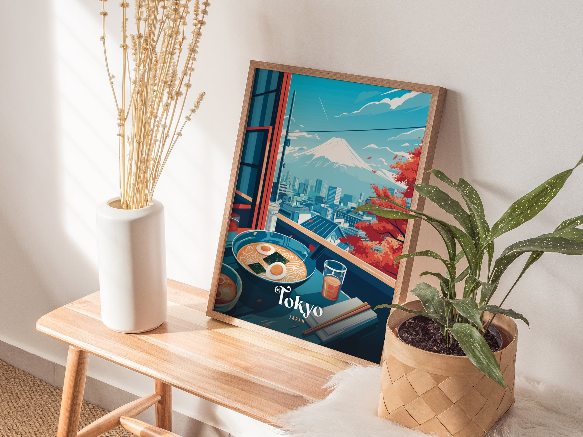 Tokyo Ramen Poster | Japanese Food Wall Art Print | Framed or Unframed