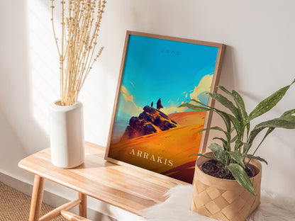Dune Arrakis Poster | Sci-Fi Fan Wall Art | Framed or Unframed