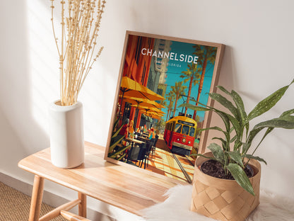 Channelside Tampa Poster | Florida City Wall Art | Framed or Unframed
